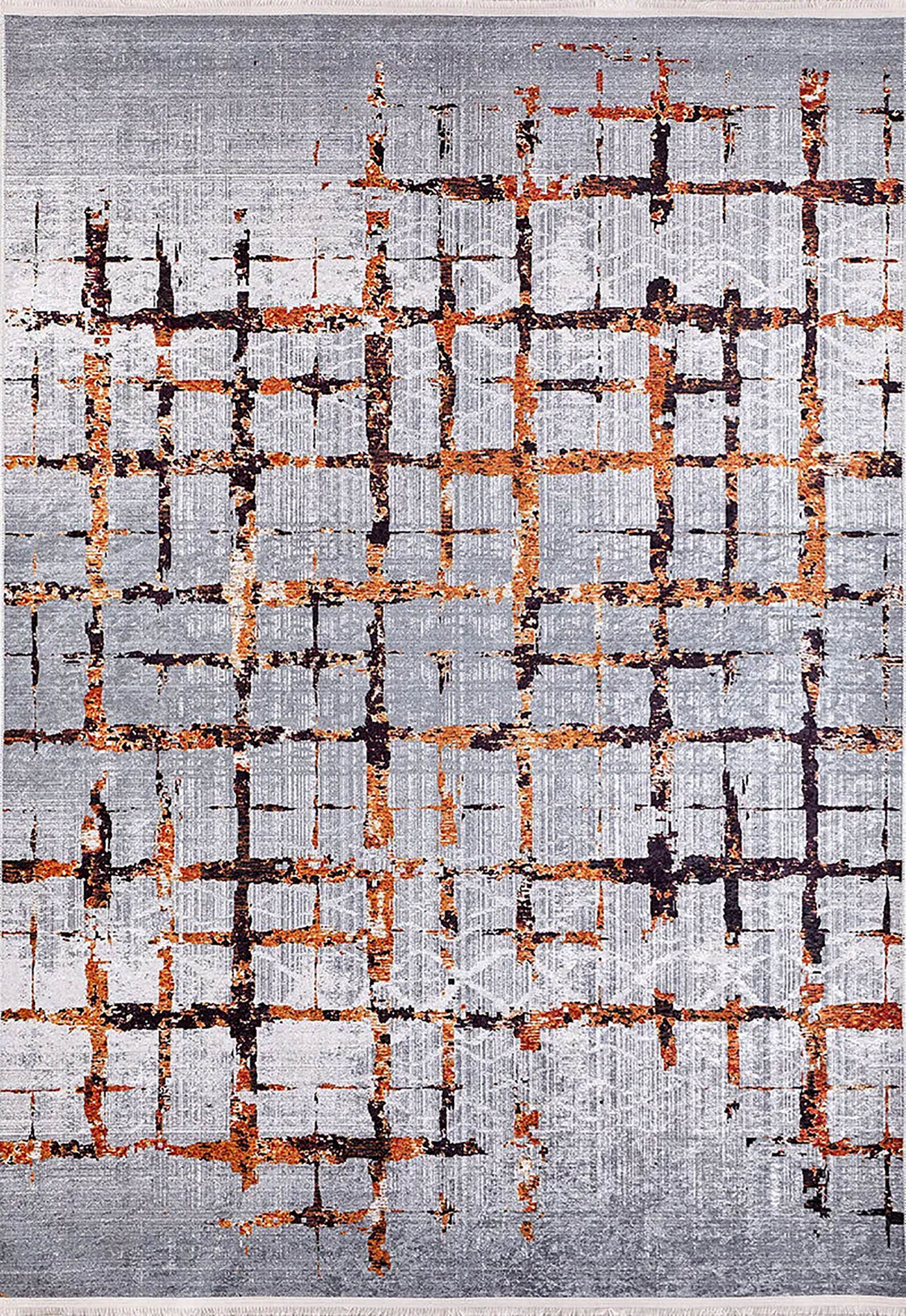 Braunbeiger geometrischer antiker Art Deco Teppich