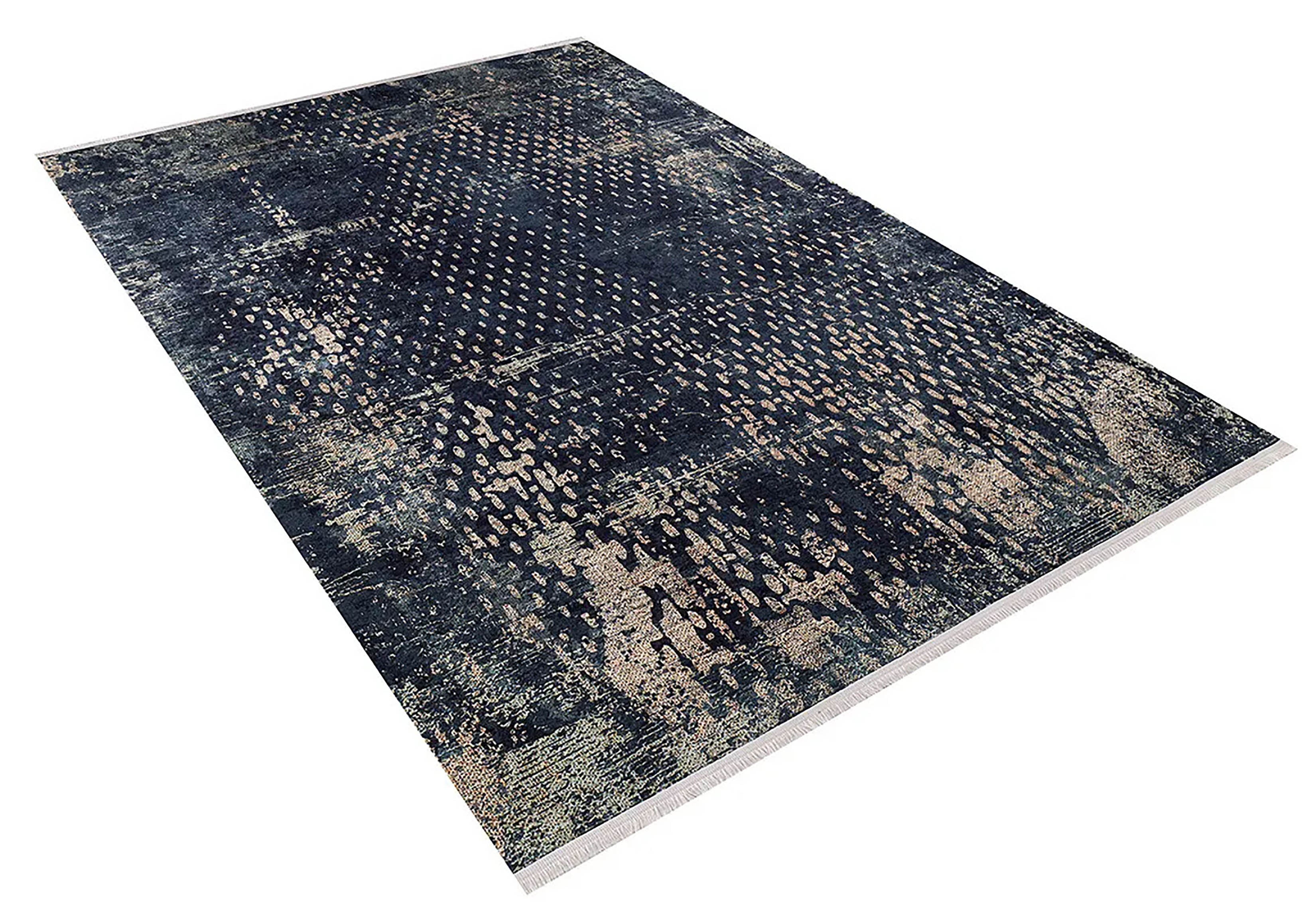 Braunbeiger geometrischer antiker Art Deco Teppich