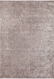 Braunbeiger geometrischer antiker Art Deco Teppich