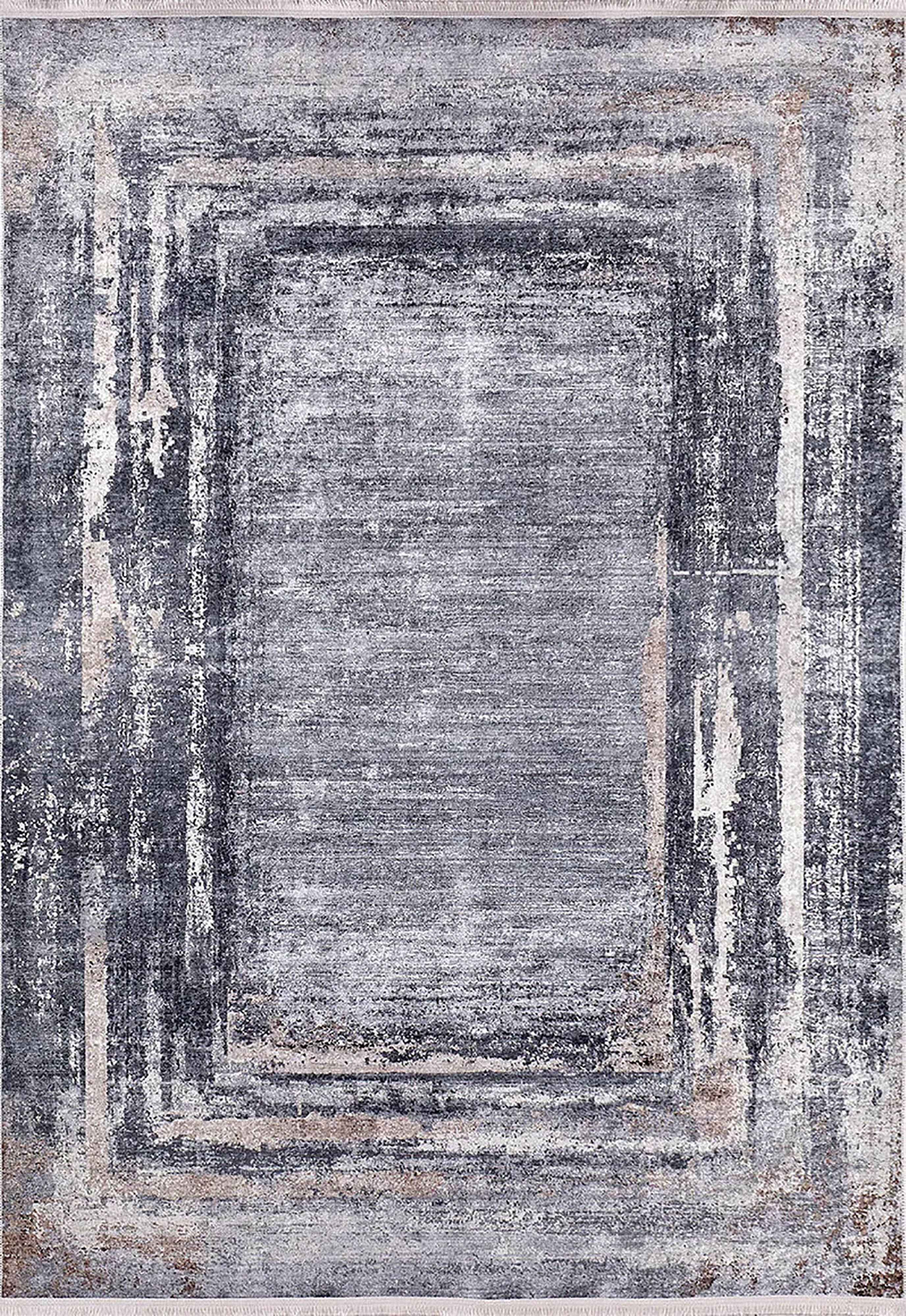 Brown Beige Geometric Antique Art Deco Rug