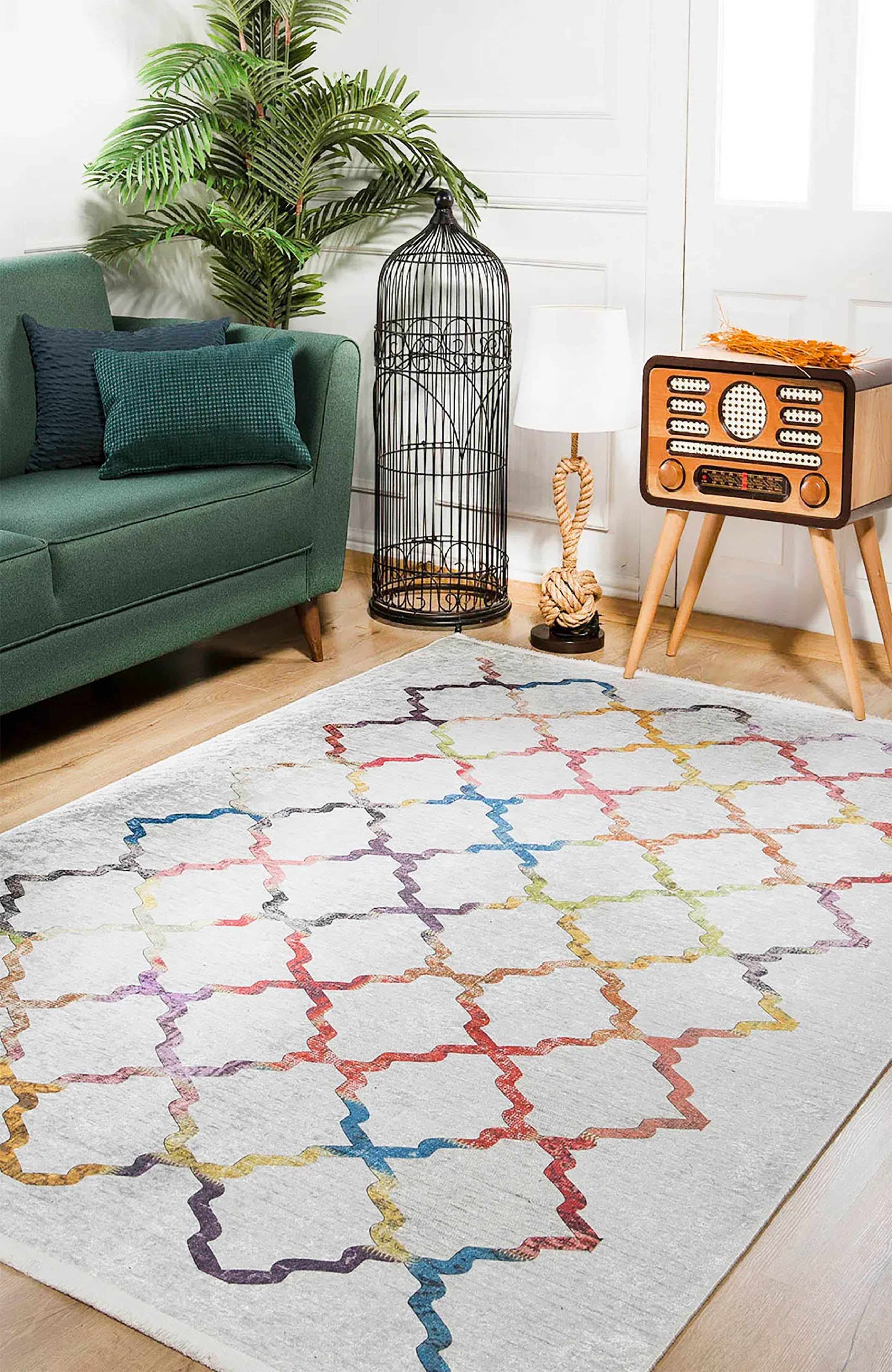 Geometrik Renkli Halı - Pera Halı