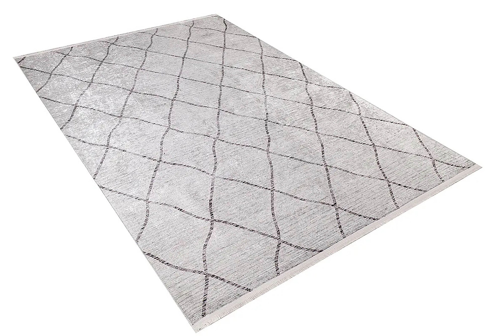Fas Tarzı Krem Geometrik Modern Lüks Halı - Pera Halı