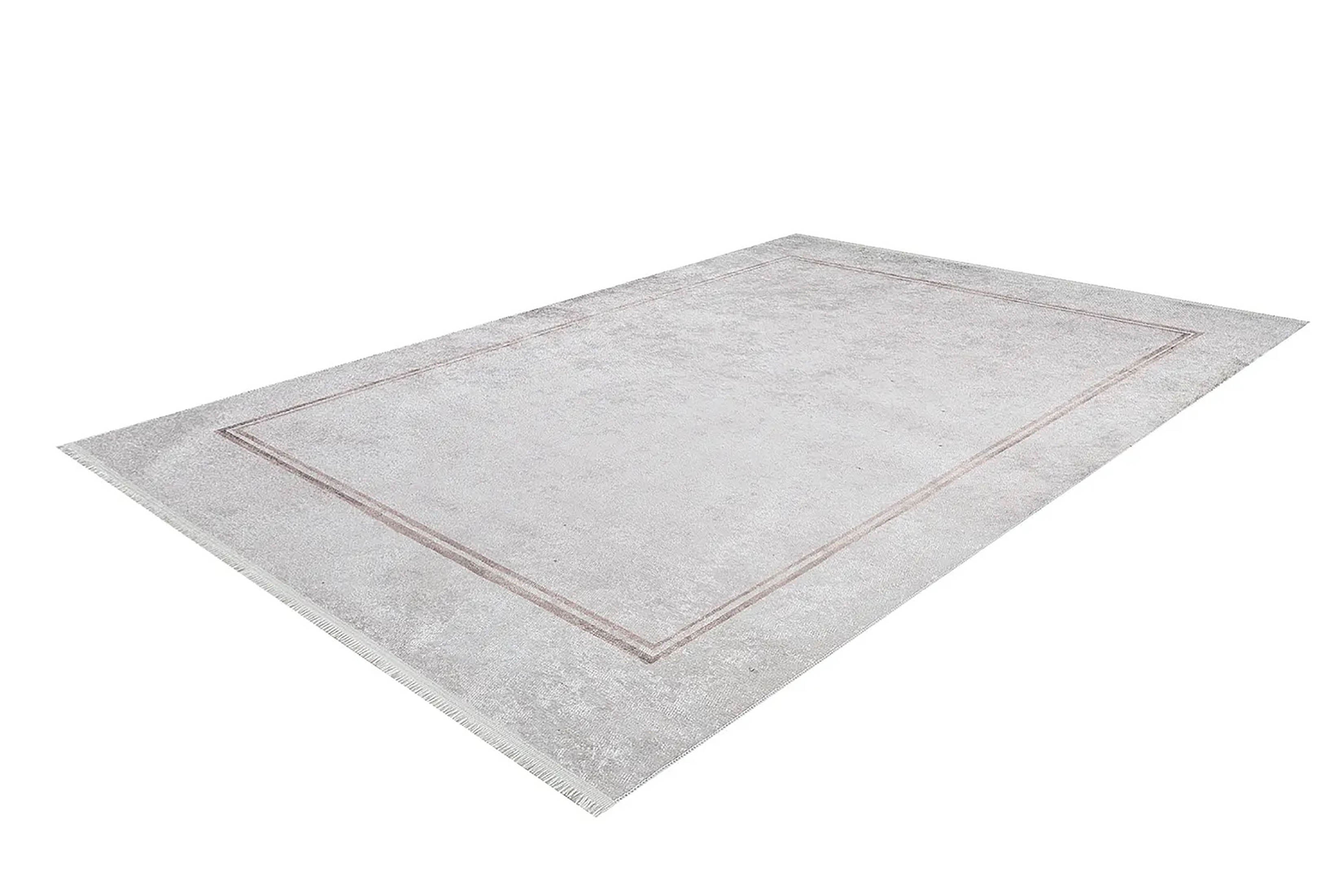 Pale Pink Cream Beige Geometric Patterned Kilim Rug
