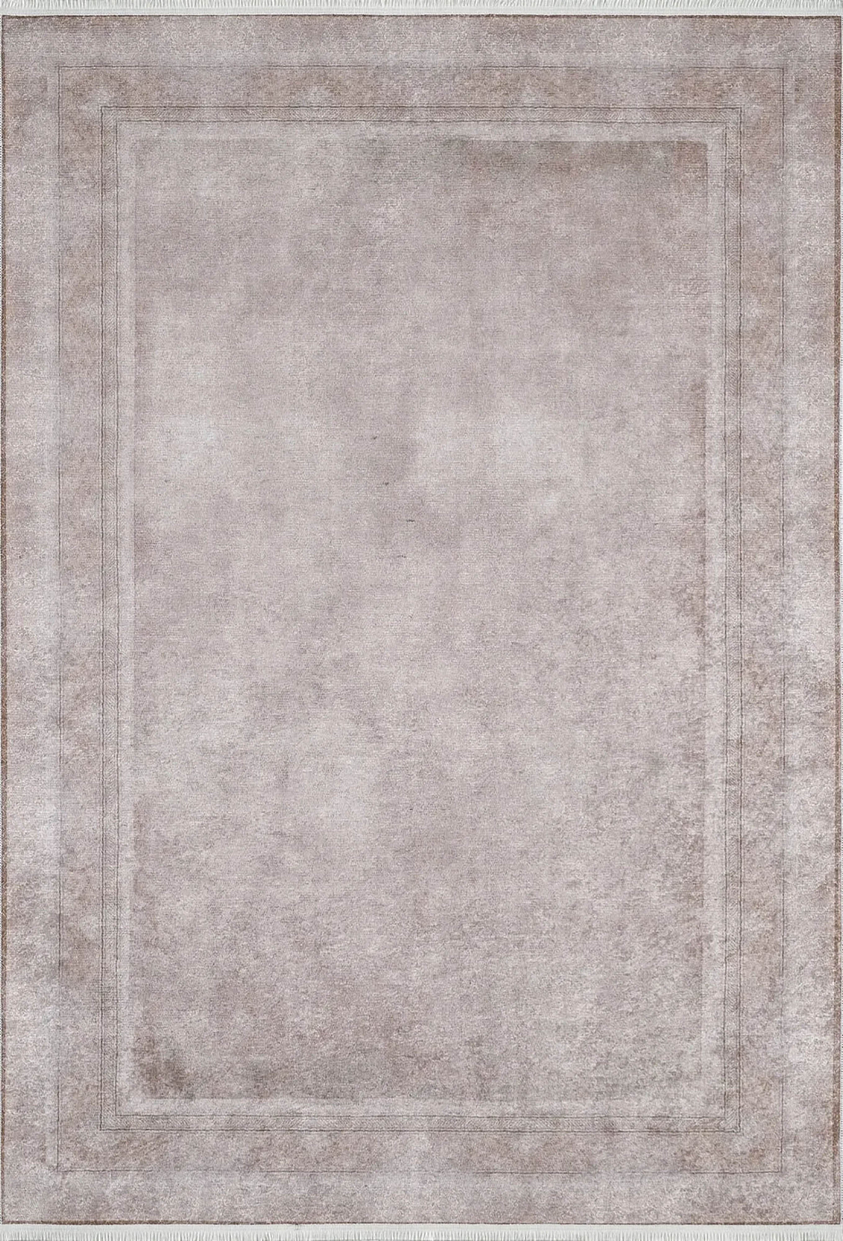 Pale Pink Cream Beige Geometric Patterned Kilim Rug
