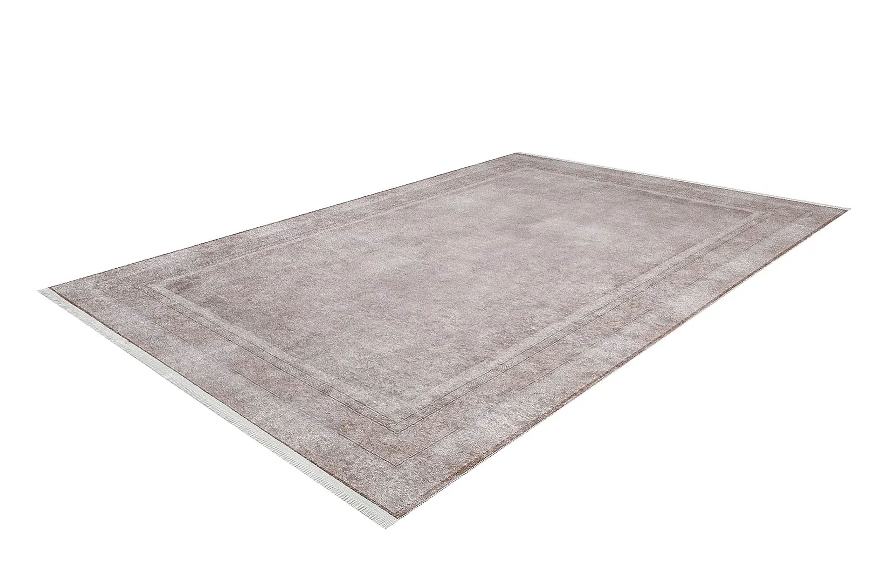 Pale Pink Cream Beige Geometric Patterned Kilim Rug