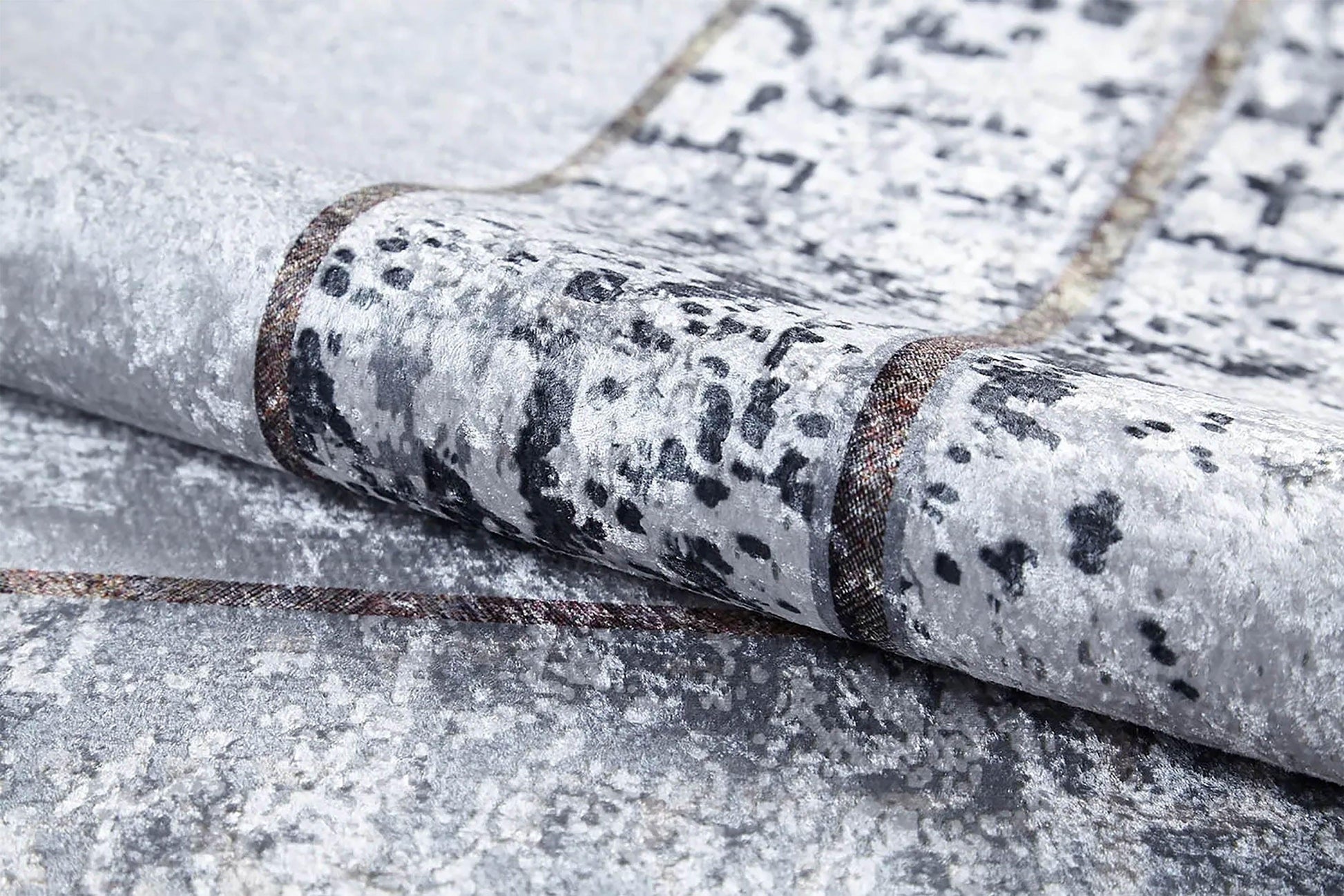 Açık Gri Modern Minimalist Çerçeveli Halı