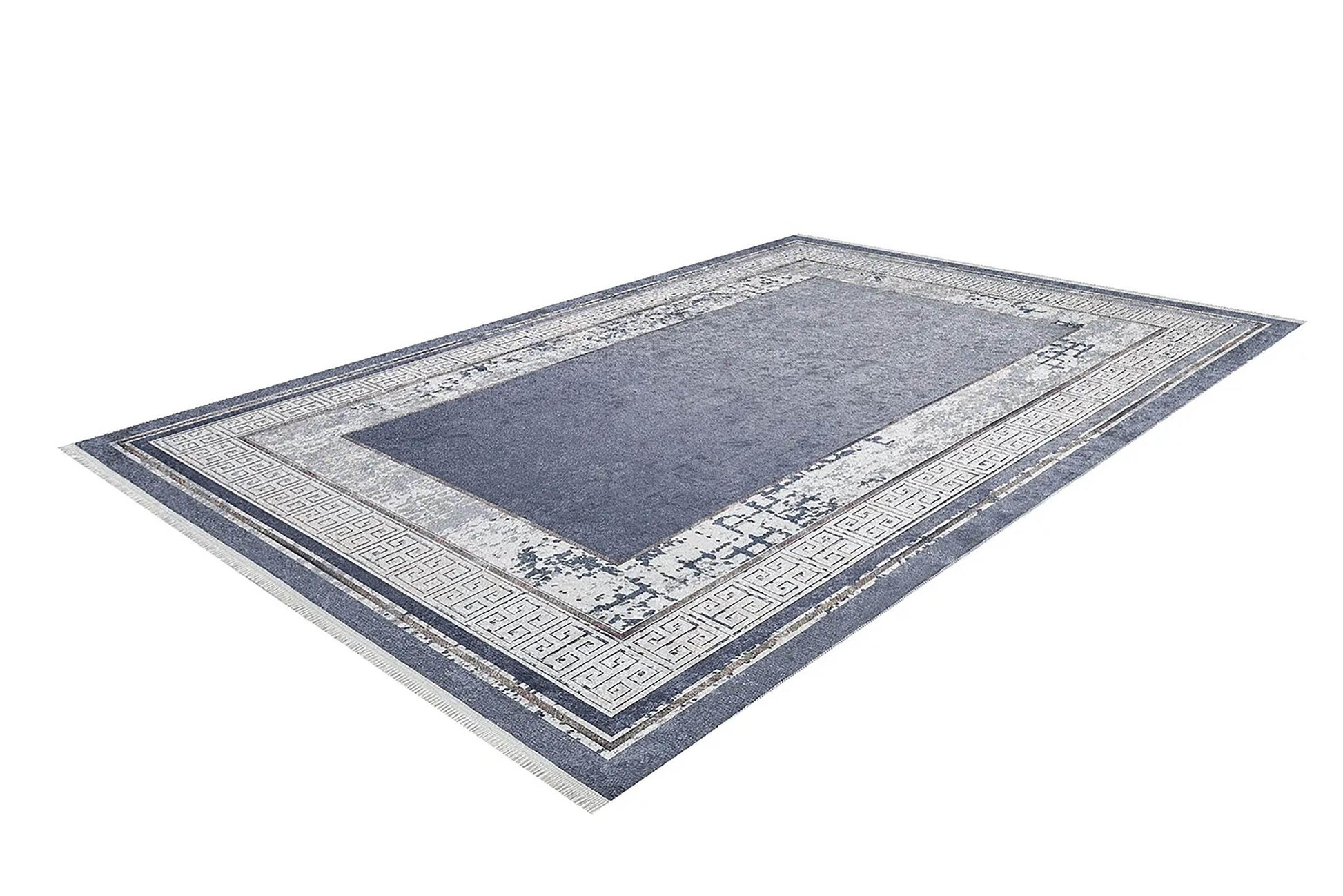 Modern Gri Yunan Anahtar Halı