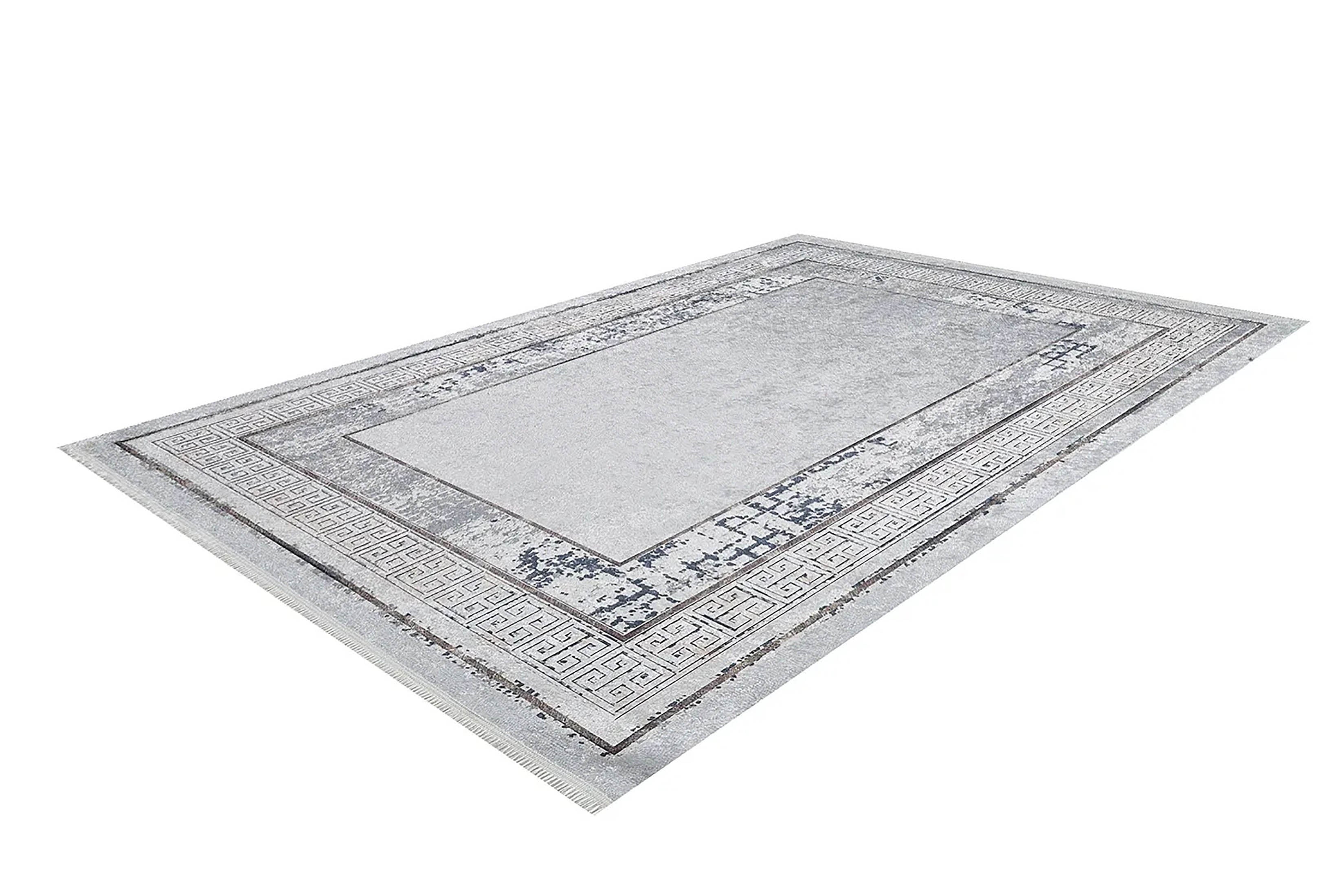Açık Gri Modern Minimalist Kaymaz Halı