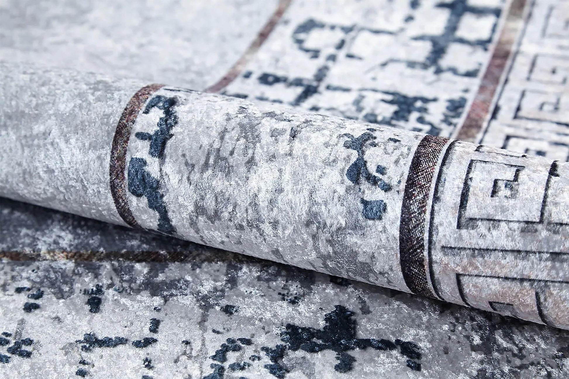 Açık Gri Modern Minimalist Kaymaz Halı