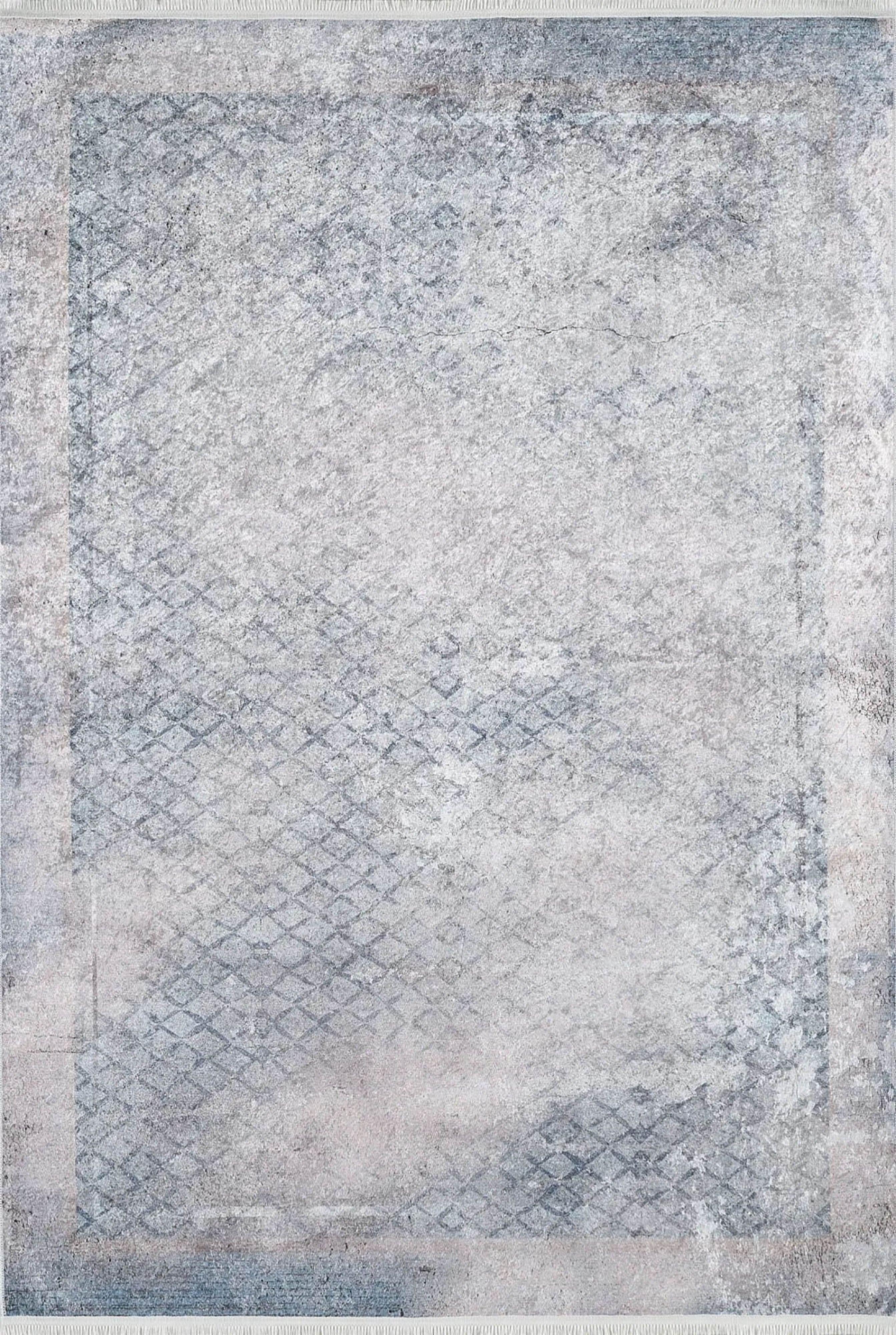 Açık Gri Beyaz Modern Soyut Halı