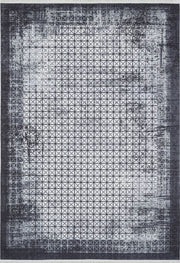 Geometrischer schwarzgrauer Teppich