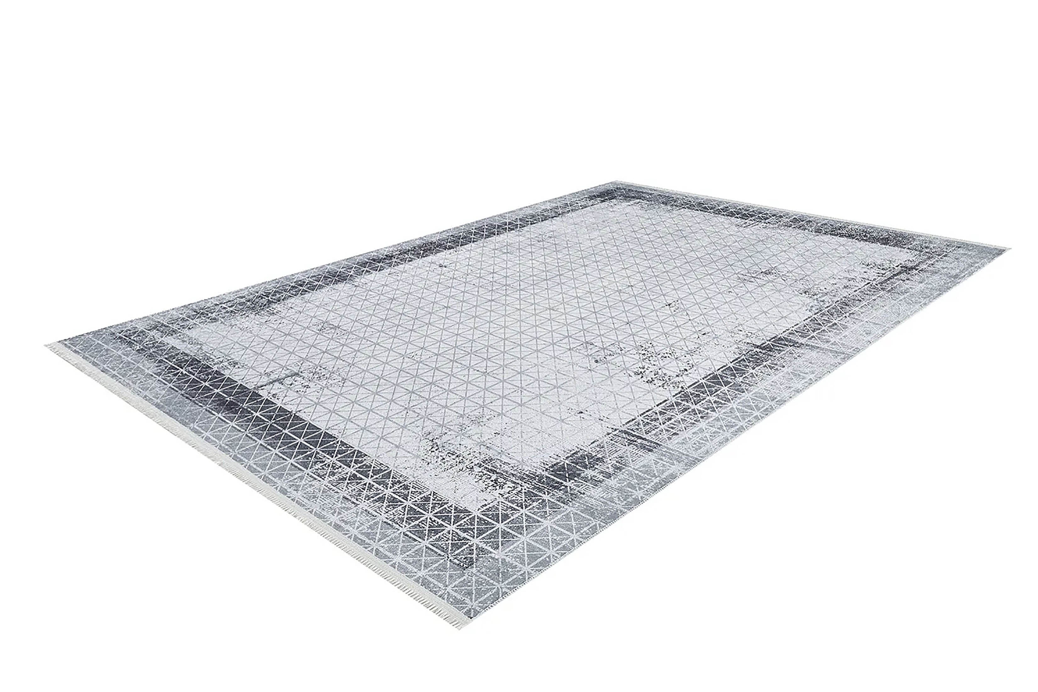 Geometrischer schwarzgrauer Teppich