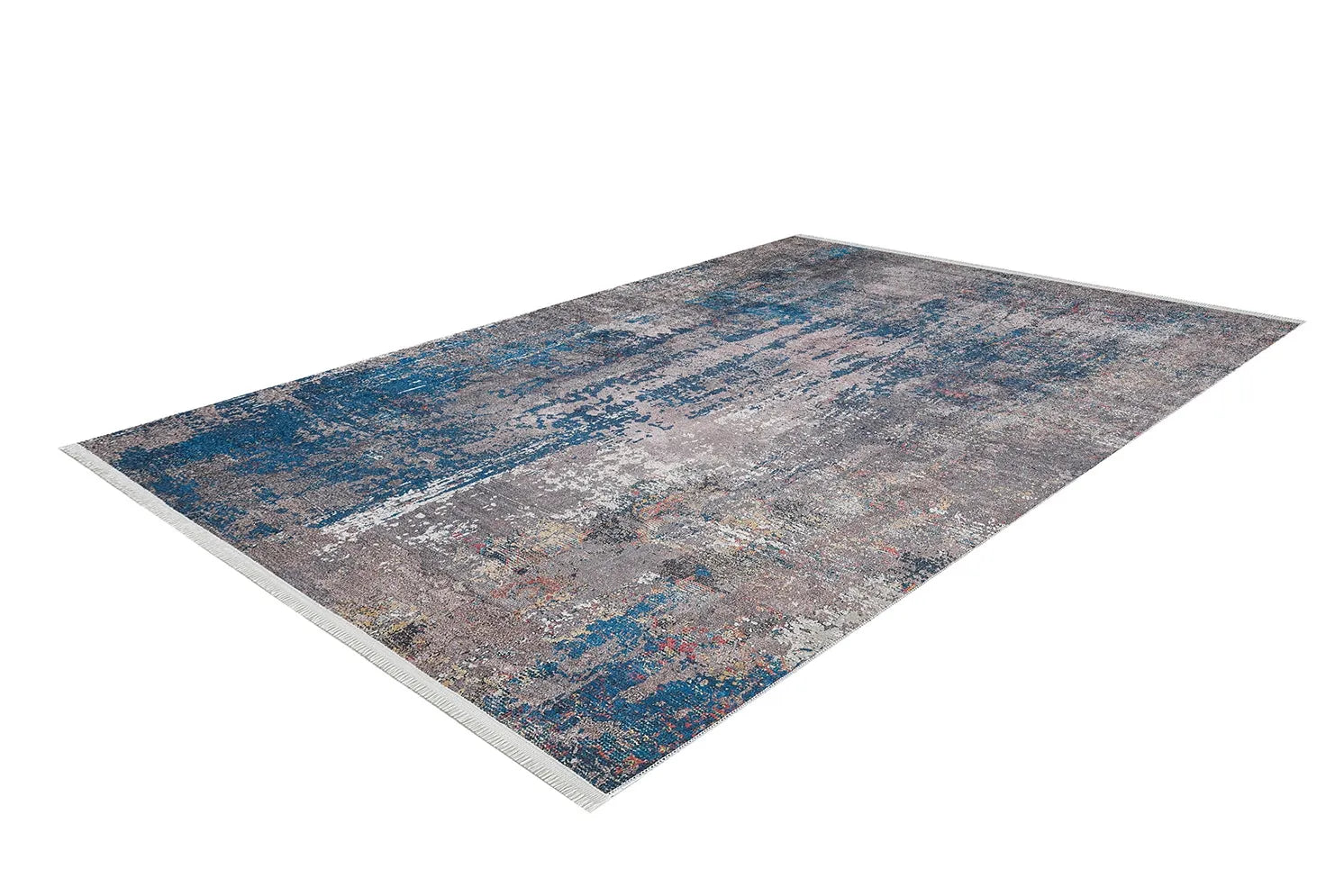 Pale Pink Cream Beige Geometric Patterned Kilim Rug