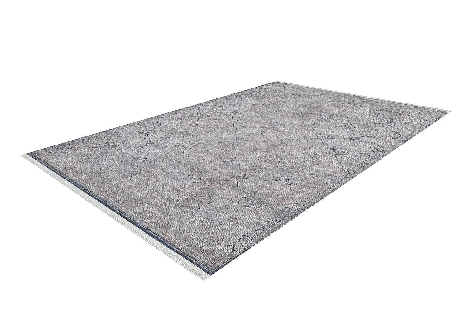 Pale Pink Cream Beige Geometric Patterned Kilim Rug