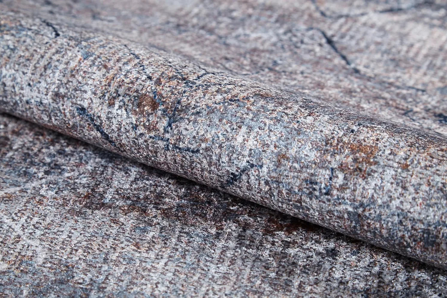 Gri Füme Eskitme Halı