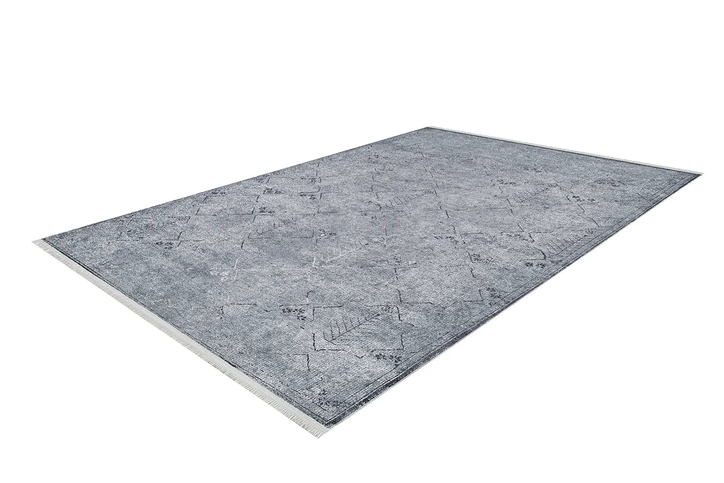 Pale Pink Cream Beige Geometric Patterned Kilim Rug