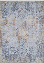 Pale Pink Cream Beige Geometric Patterned Kilim Rug