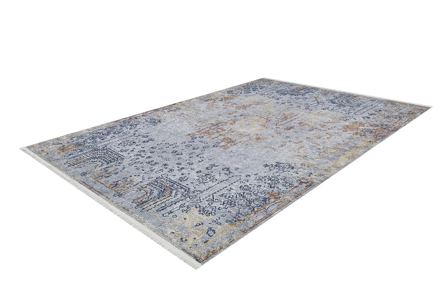 Pale Pink Cream Beige Geometric Patterned Kilim Rug