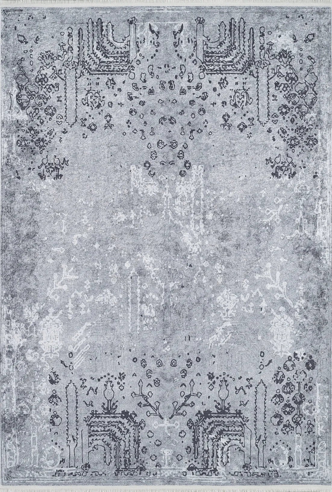 Pale Pink Cream Beige Geometric Patterned Kilim Rug