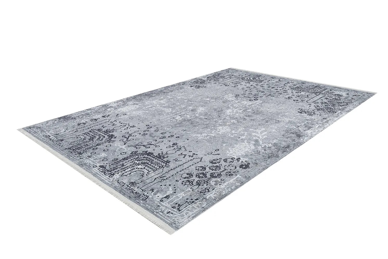 Pale Pink Cream Beige Geometric Patterned Kilim Rug