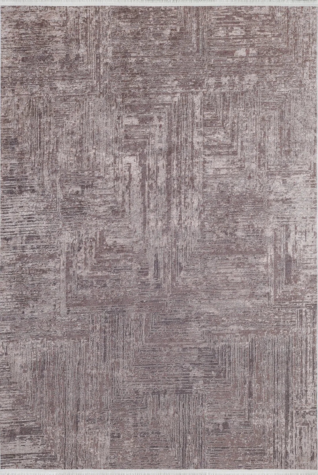 Pale Pink Cream Beige Geometric Patterned Kilim Rug
