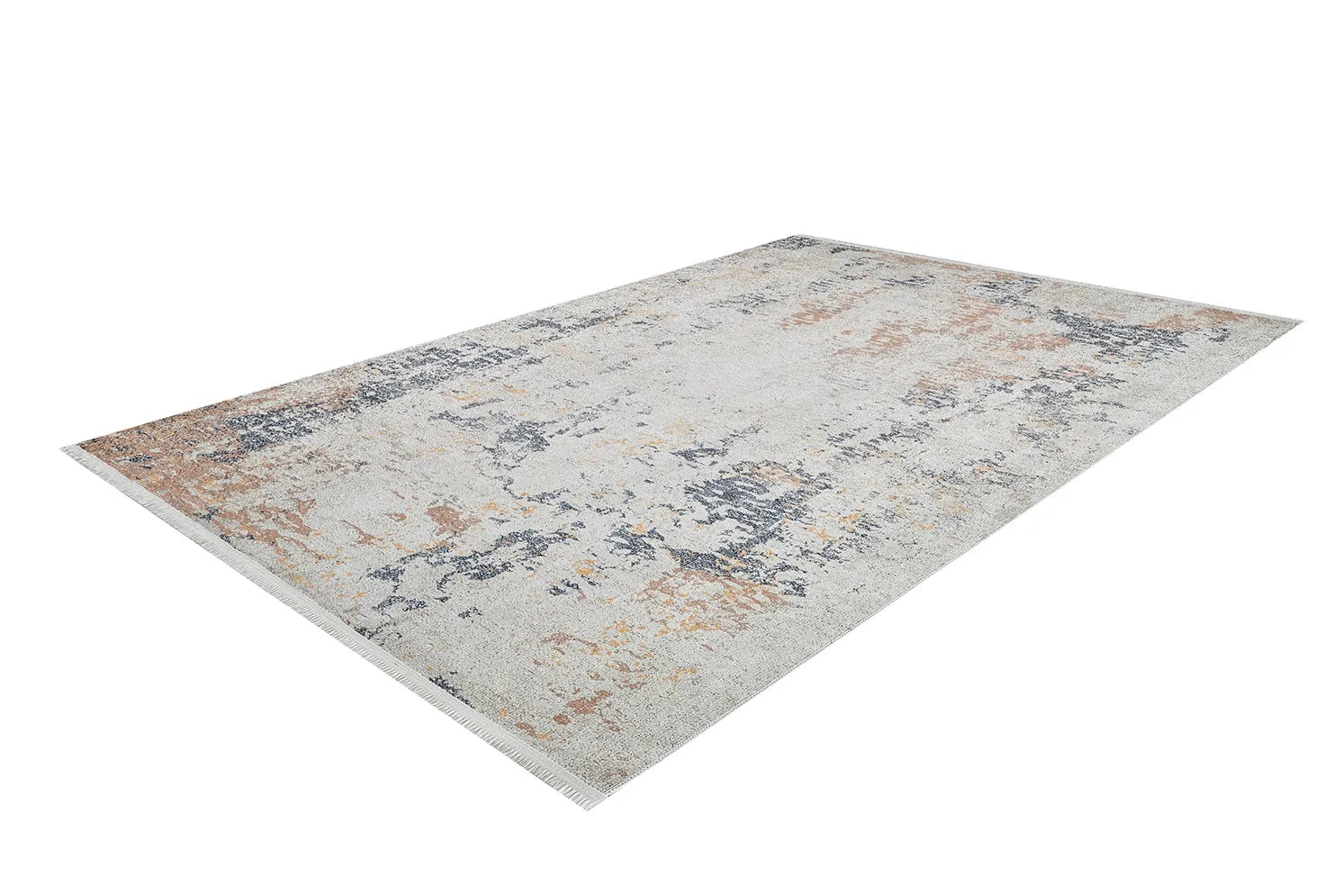 Pale Pink Cream Beige Geometric Patterned Kilim Rug