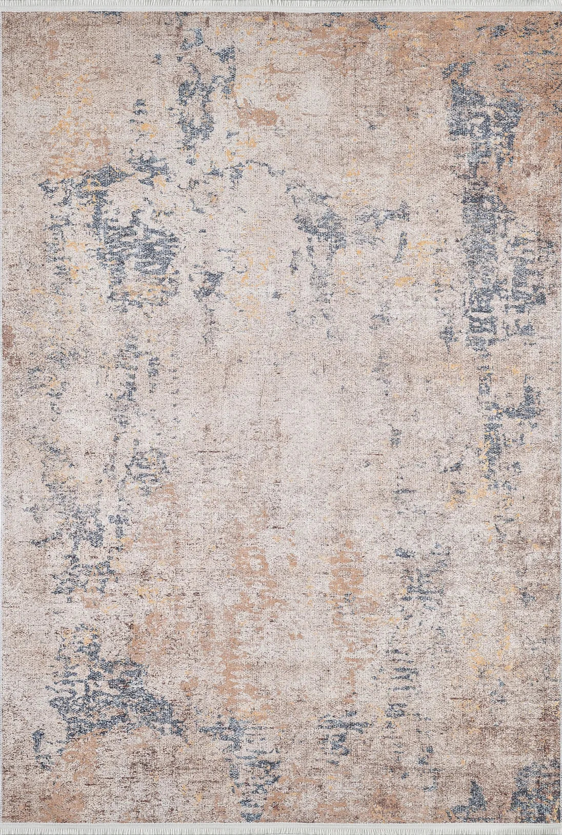 Pale Pink Cream Beige Geometric Patterned Kilim Rug