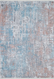 Pale Pink Cream Beige Geometric Patterned Kilim Rug