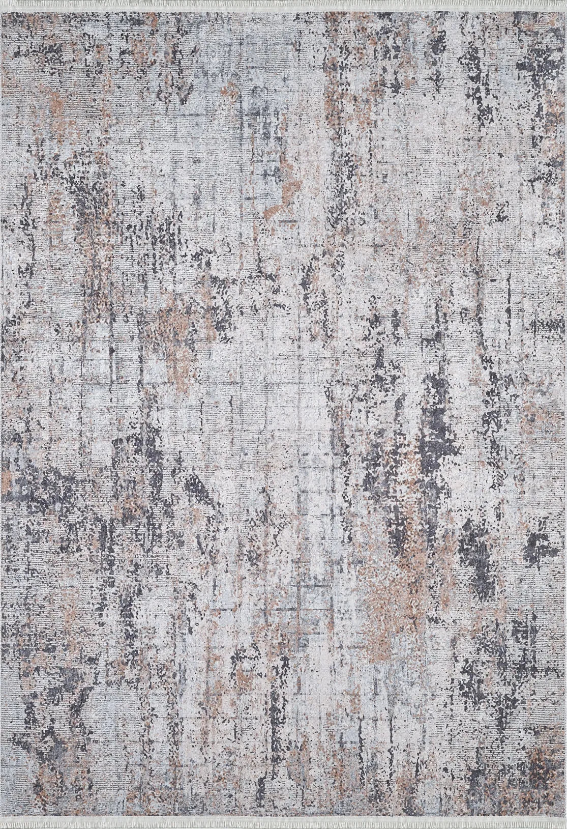 Pale Pink Cream Beige Geometric Patterned Kilim Rug