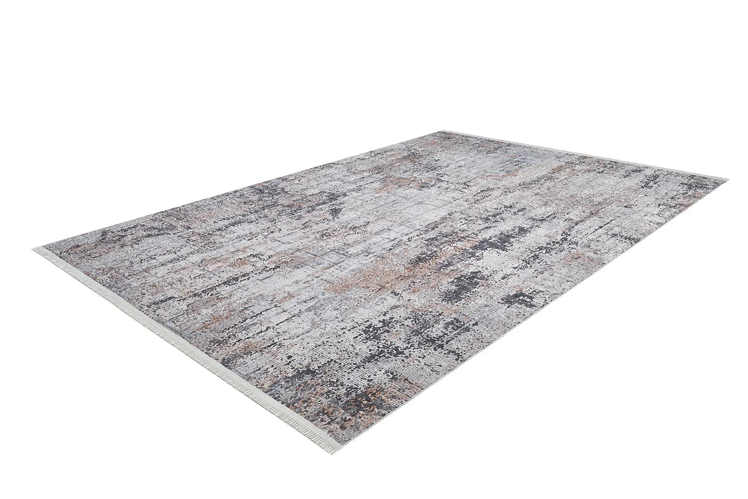 Pale Pink Cream Beige Geometric Patterned Kilim Rug