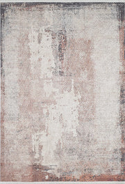 Pale Pink Cream Beige Geometric Patterned Kilim Rug