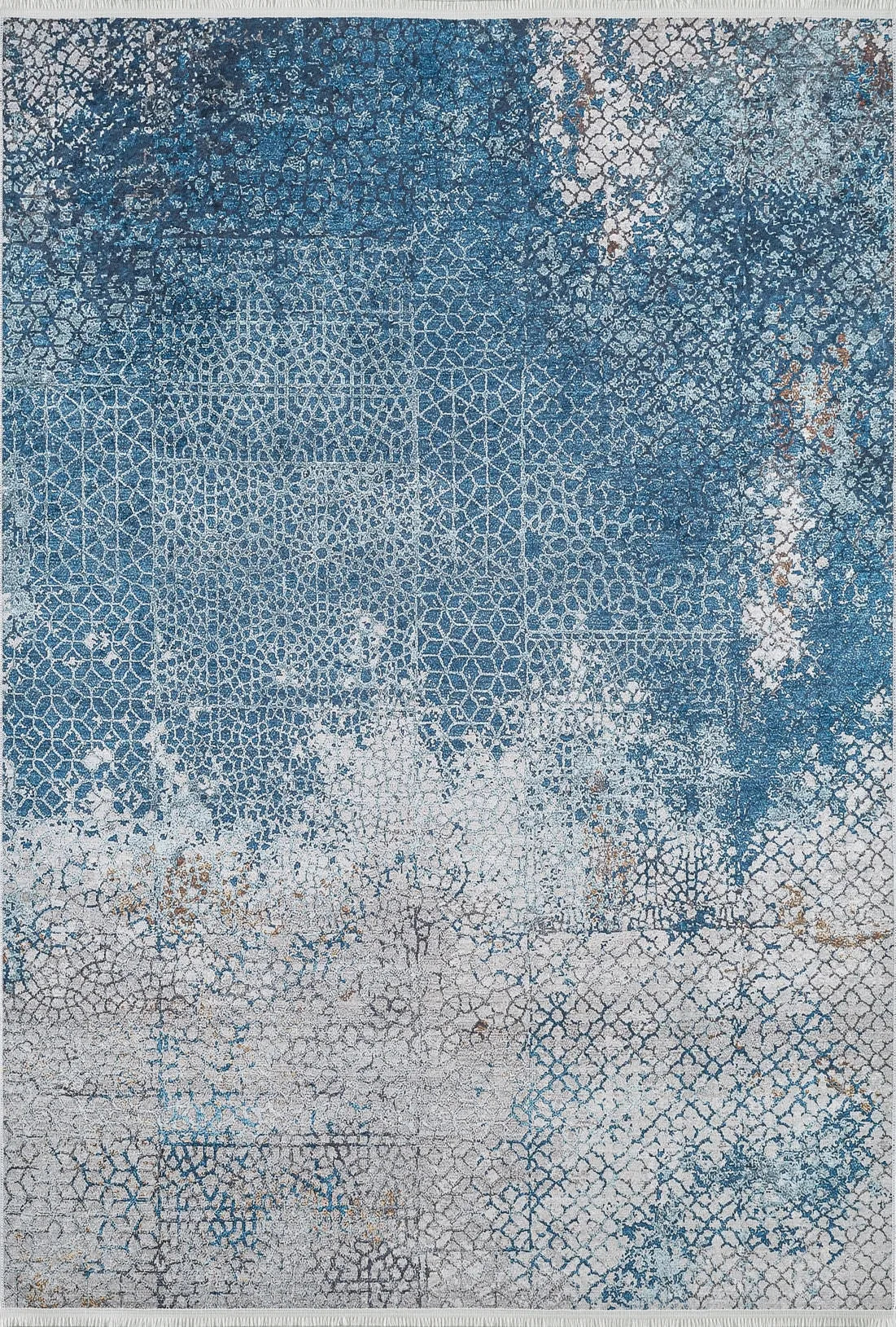 Pale Pink Cream Beige Geometric Patterned Kilim Rug