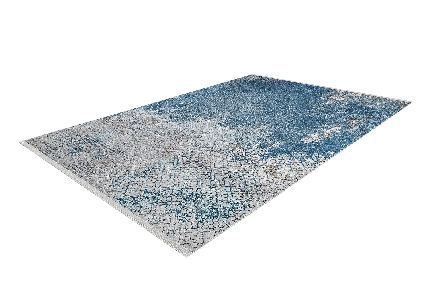 Pale Pink Cream Beige Geometric Patterned Kilim Rug