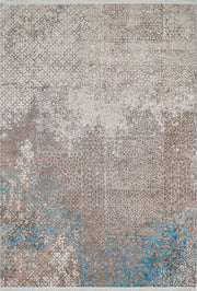 Pale Pink Cream Beige Geometric Patterned Kilim Rug
