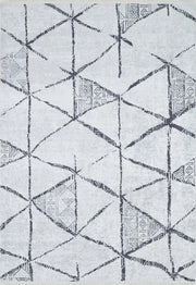 Modern İskandinav Çizgili Gri Halı