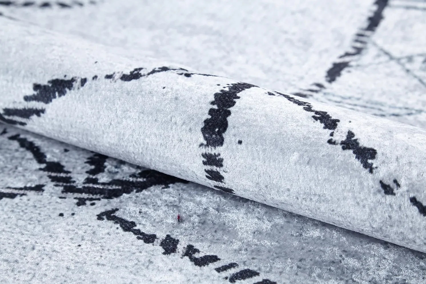 Modern İskandinav Çizgili Gri Halı