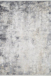 Krem ve Koyu Gri Eskitme Abstre Halı