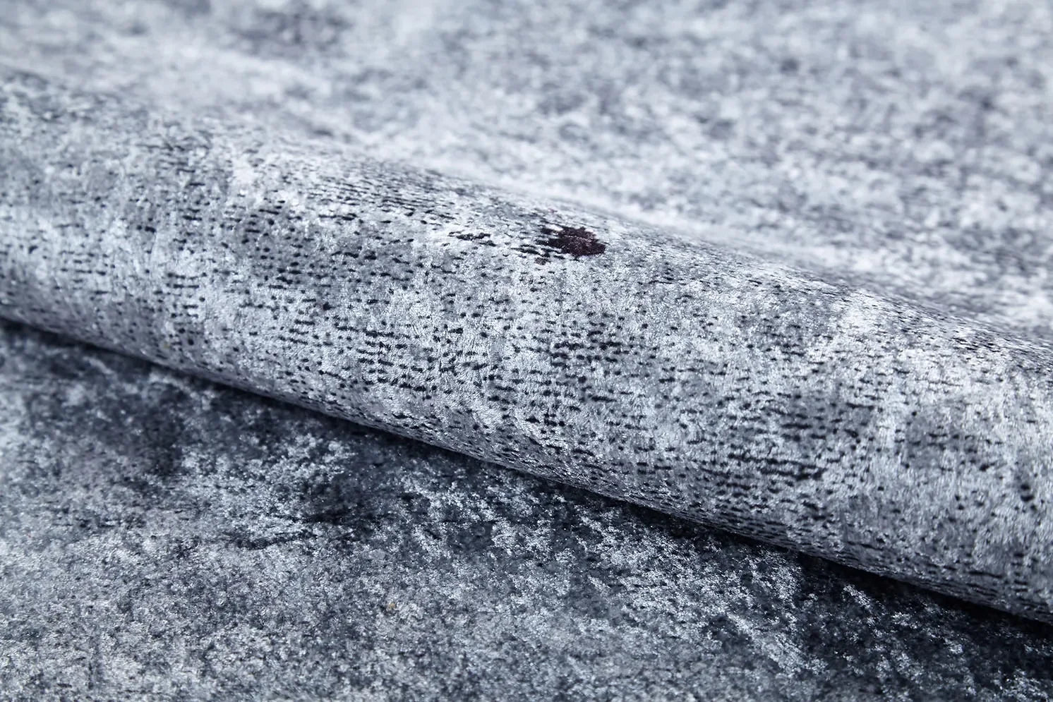 Açık Gri Kahve Detaylı Yıkanabilir Halı