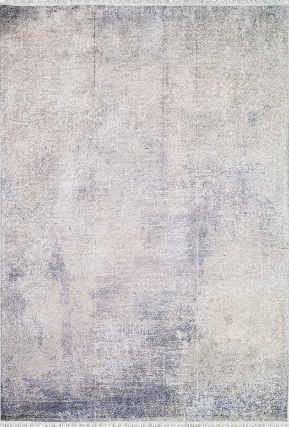 Blassrosa, cremebeige, geometrisch gemusterter Kelim-Teppich