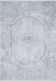 Blassrosa, cremebeige, geometrisch gemusterter Kelim-Teppich