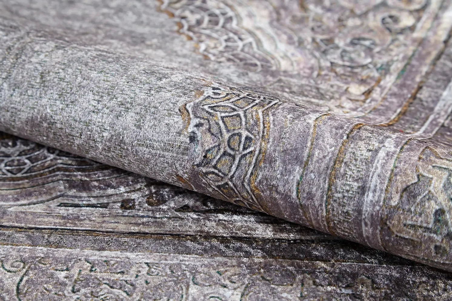 Oval Motifli Modern Yıkanabilir Halı