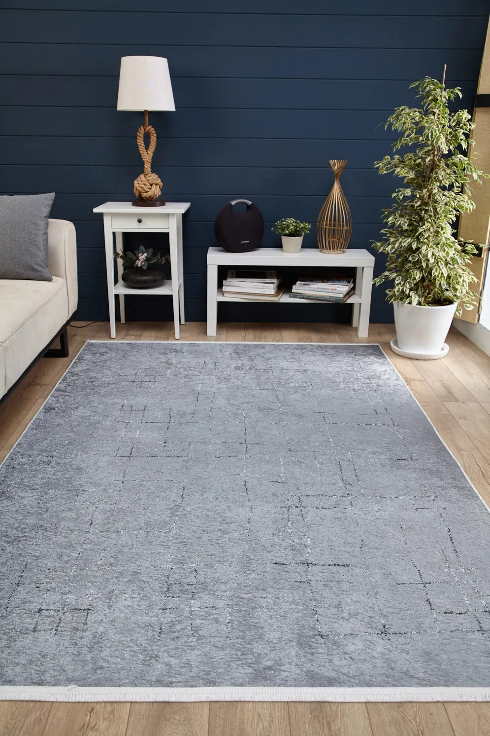 Pale Pink Cream Beige Geometric Patterned Kilim Rug