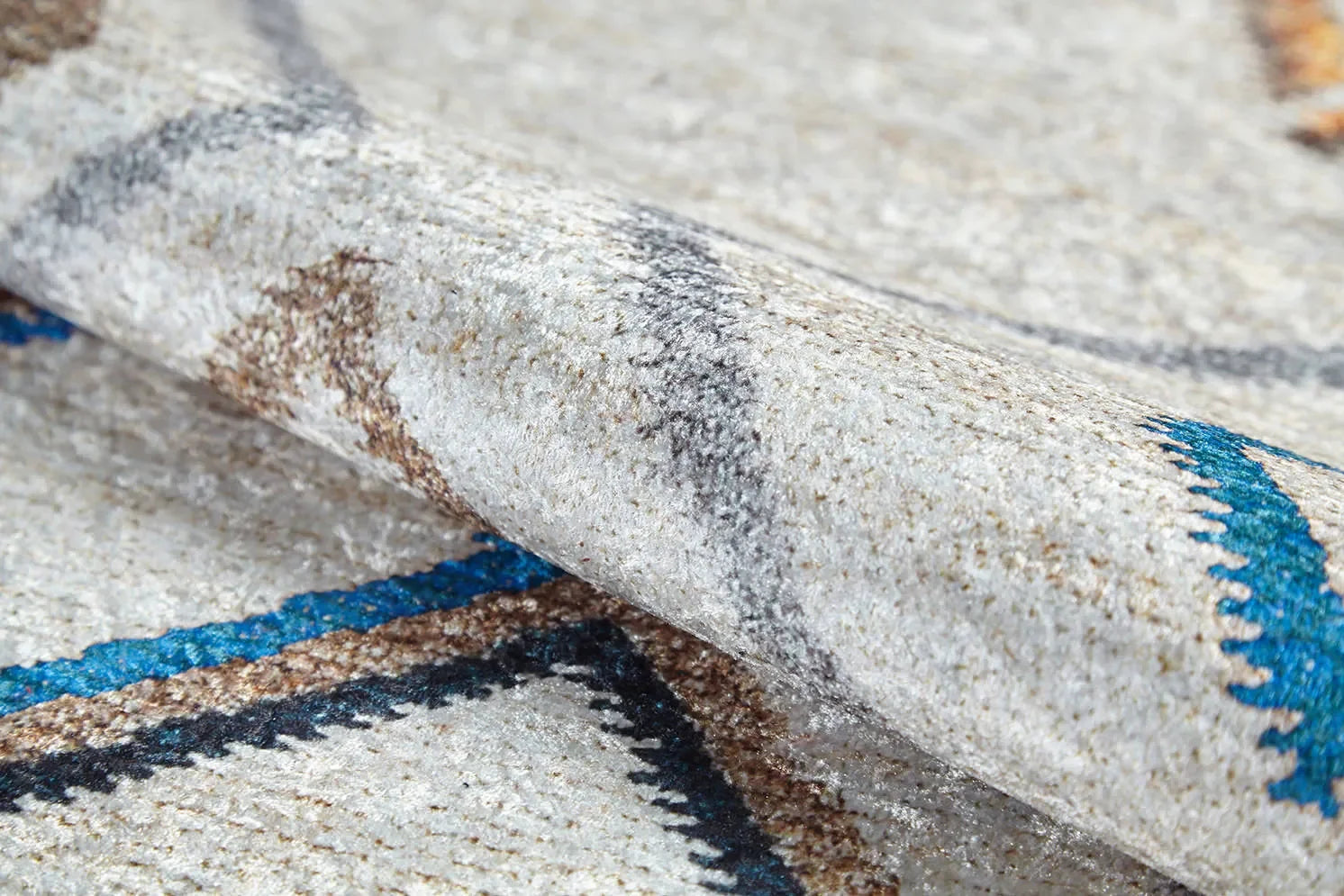 Fas Tarzı Geometrik Desenli Bohem Anadolu Halı