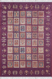 Pale Pink Cream Beige Geometric Patterned Kilim Rug