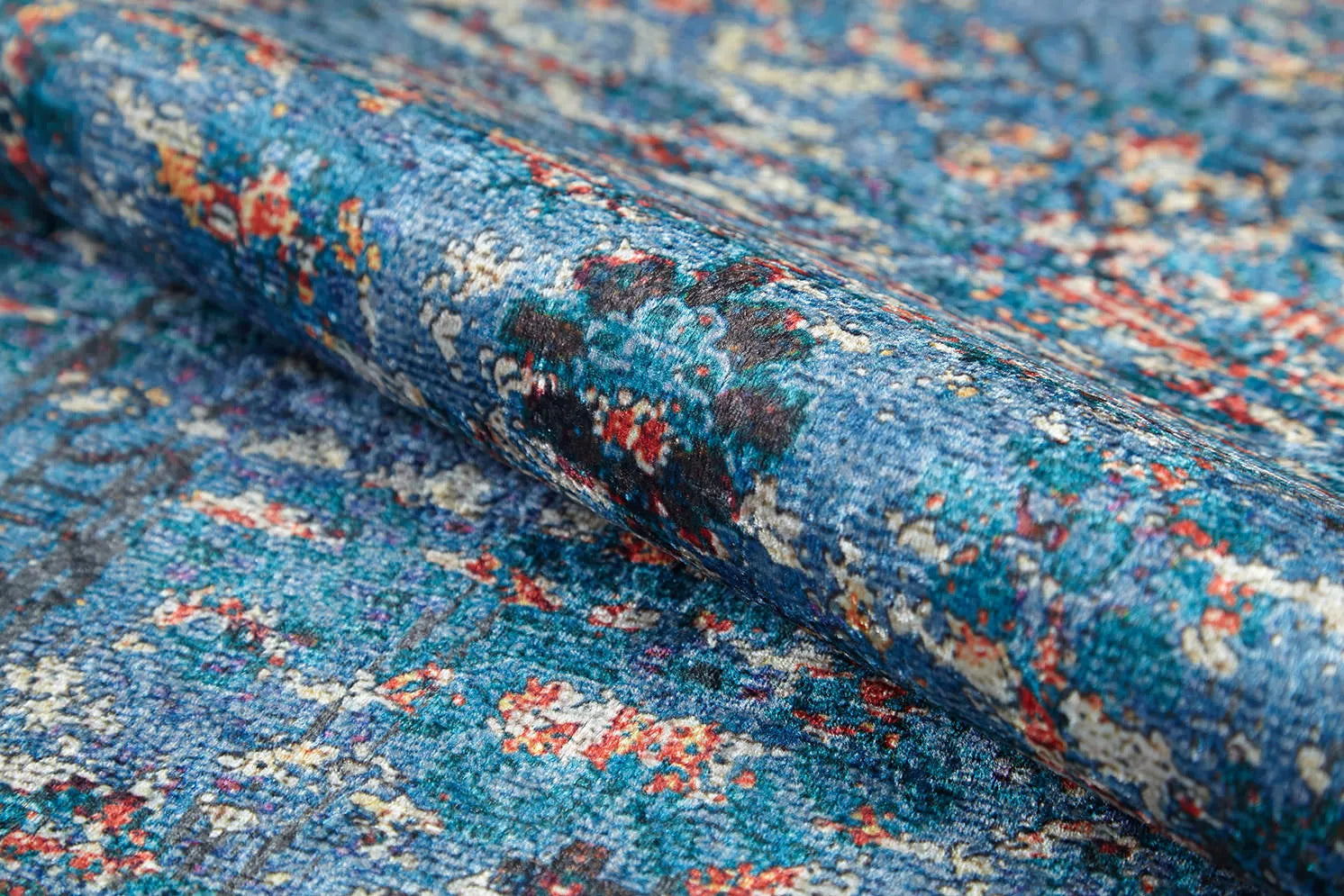 Pale Pink Cream Beige Geometric Patterned Kilim Rug