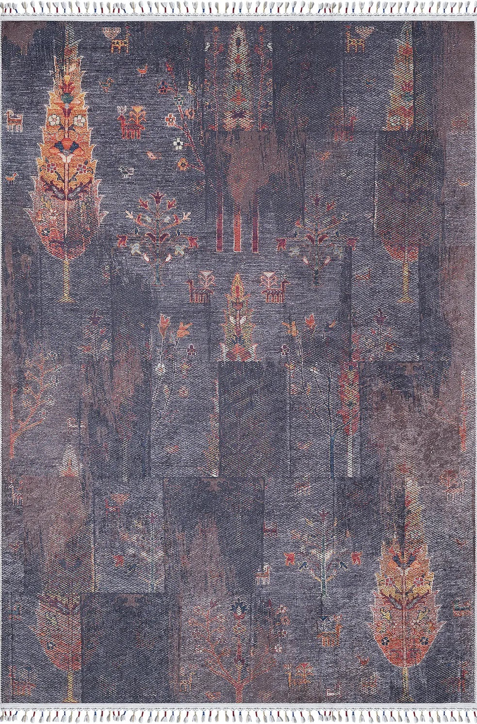 Pale Pink Cream Beige Geometric Patterned Kilim Rug