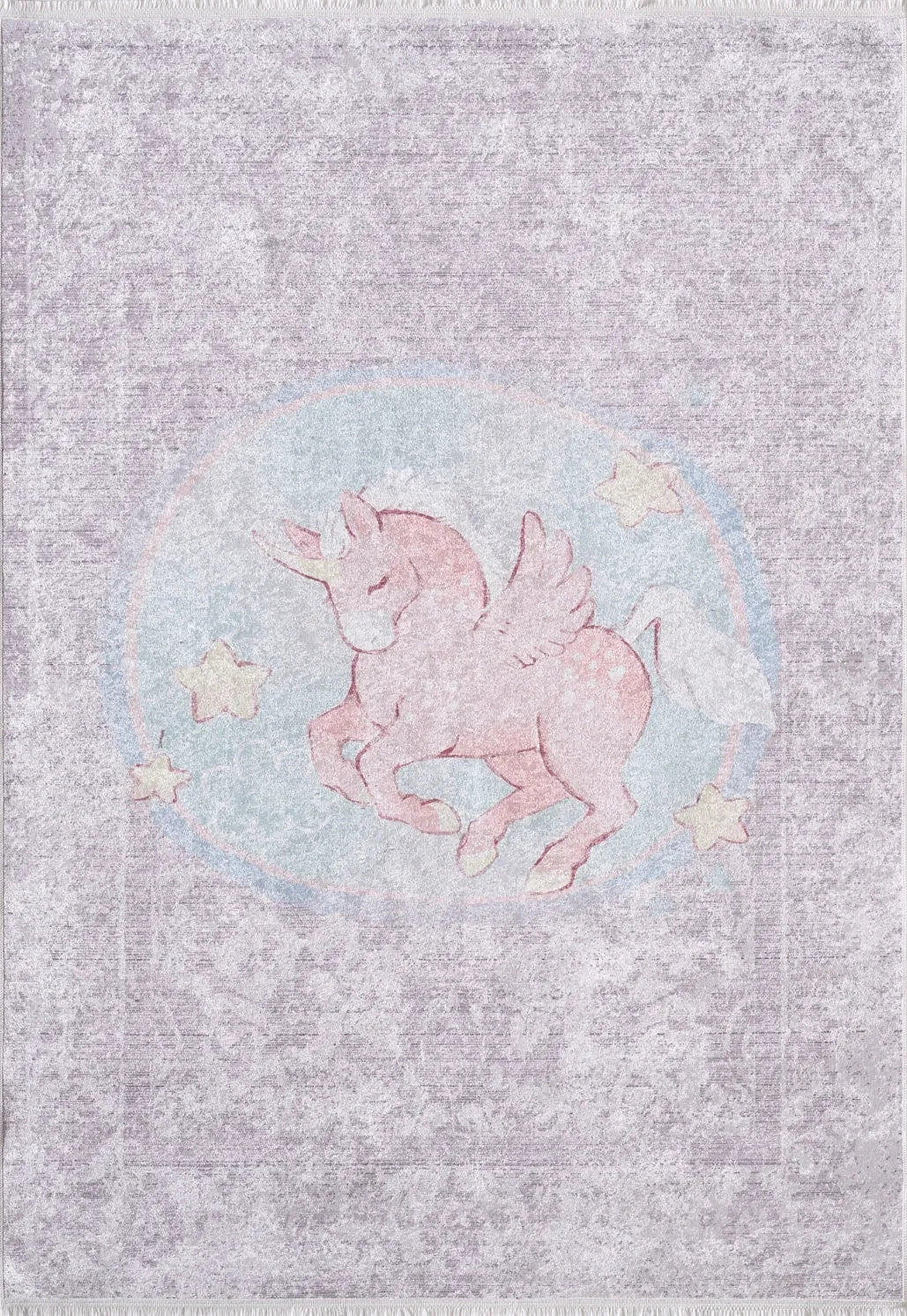 Kız Çocuk Odası Unicorn Desenli Halı