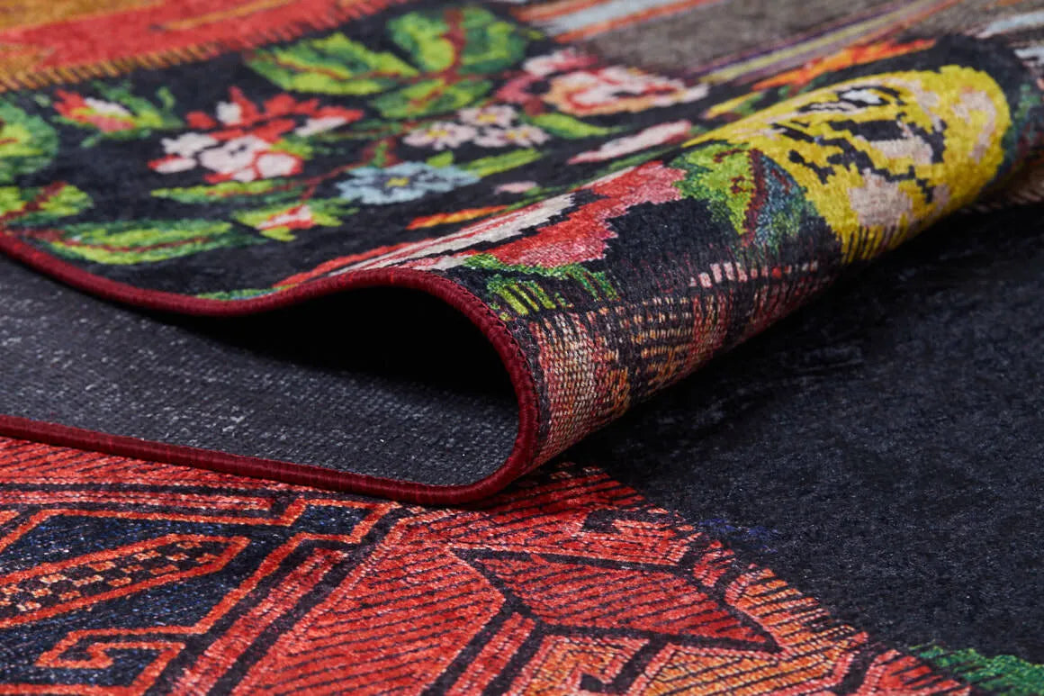 Çok Renkli Otantik Kilim Motifli Patchwork Halı