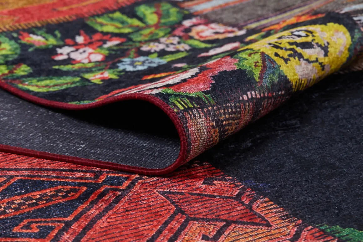 Çok Renkli Otantik Kilim Motifli Patchwork Halı