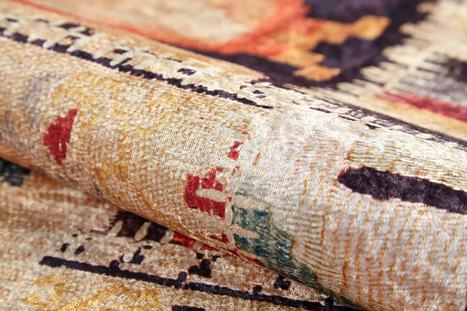 Bej Toprak Tonları Patchwork Halı